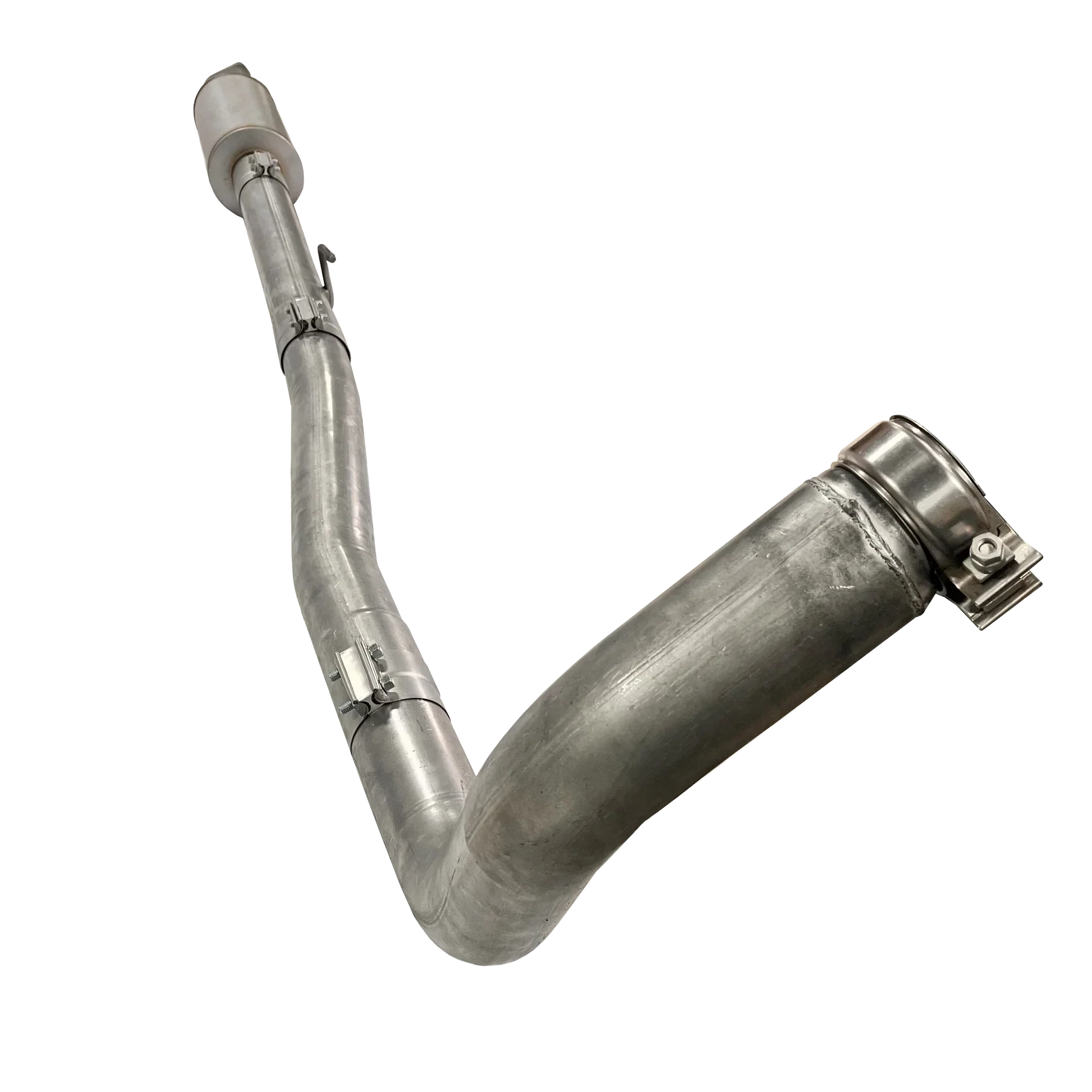 Dieselr Aluminized Turbo Back Race Pipe | Cab & Chassis Ford 6.7L Powerstroke (2023-2026) Aluminized Race Pipe Dieselr Parts 4" with Muffler 