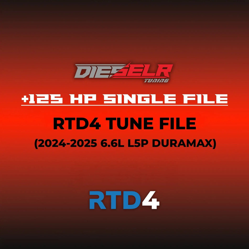 DIESELR RTD4 Tune Files (2024-2025 Duramax L5P 6.6L) - Global B Tune Files DIESELR Tuning 
