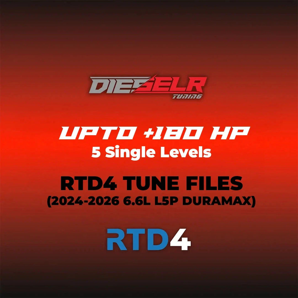 DIESELR RTD4 Tune Files (2024-2026 Duramax L5P 6.6L) - Global B Tune Files DIESELR Tuning 