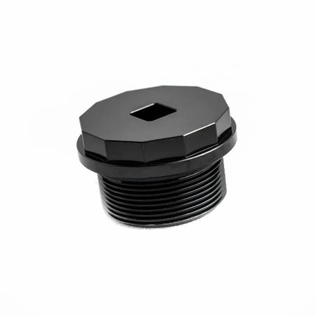 DIESELR black anodized billet Water In Fuel plug with 3/8 inch square ratchet drive for 2001-2016 Duramax 6.6L