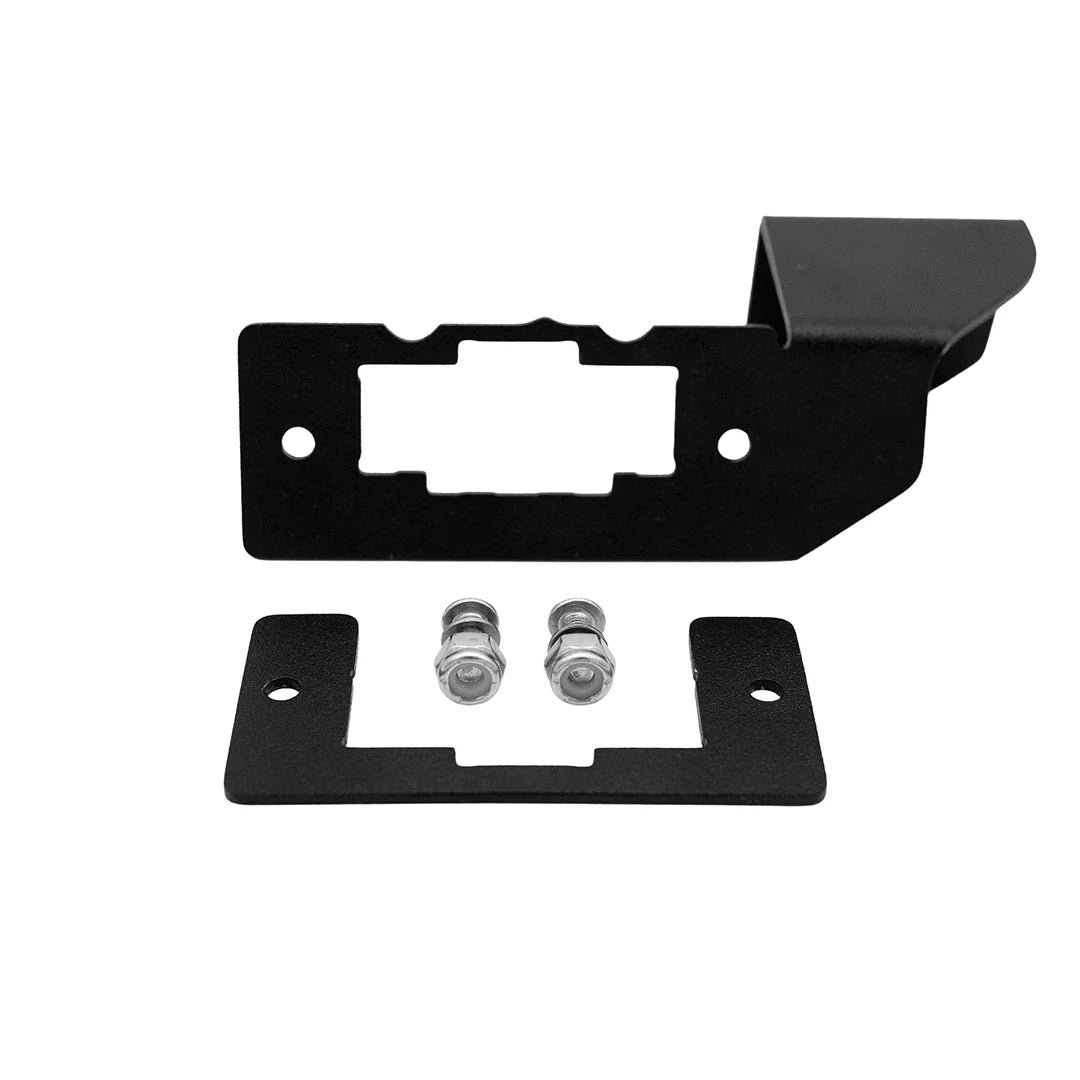 DIESELR rotary switch bracket for 2023-2026 Ford Powerstroke 6.7L, black powder-coated two-piece design