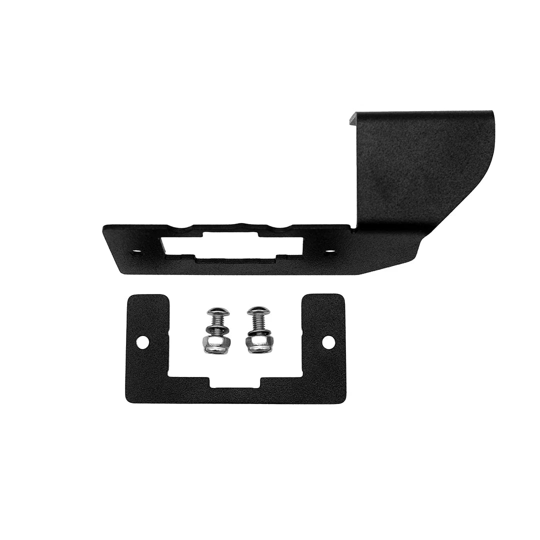 DIESELR rotary switch bracket for 2023-2026 Ford Powerstroke 6.7L, black powder-coated two-piece design
