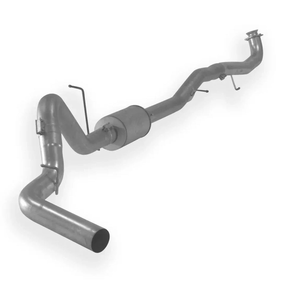 Dieselr Aluminized Downpipe Back Single | GM 2500/3500 6.6L DURAMAX L5P 2017-2019 Aluminized Race Pipe Dieselr Parts 4-inch Exhaust with Muffler 