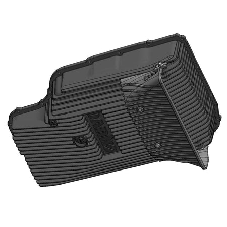 under 45 view of Banks Ram-Air Transmission Pan for 2020 Ford