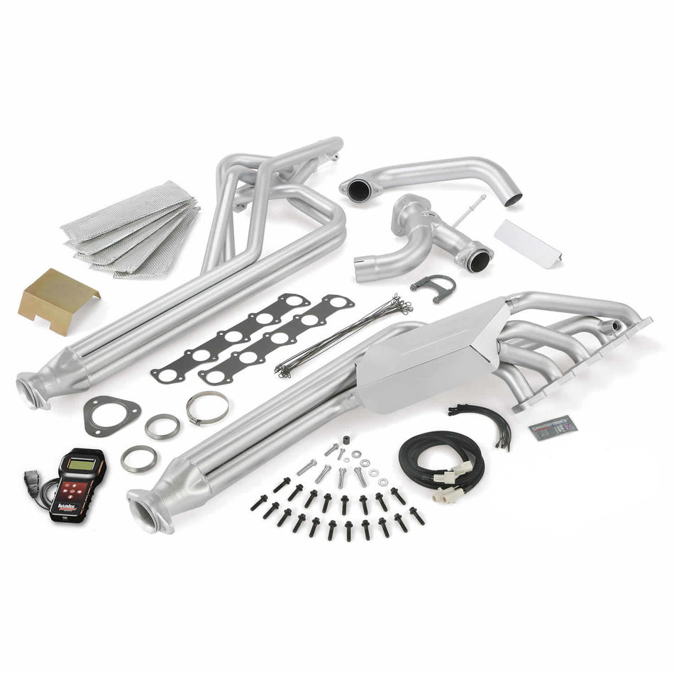 Torque Tube Exhaust Header System W/AutoMind Programmer 05-12 Ford 6.8L Class-C Motorhome E-S/D Super Duty Banks Power