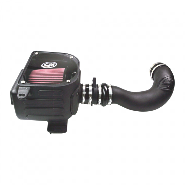 Cold Air Intake For 07-08 GMC Sierra 4.8L, 5.3L, 6.0L Oiled Cotton Cleanable Red S&B