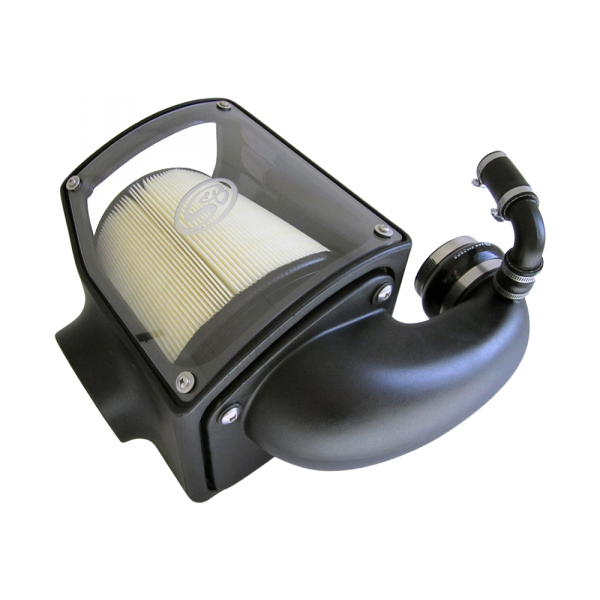 Cold Air Intake For 92-00 GMC K-Series V8-6.5L Duramax Dry Dry Extendable White S&B