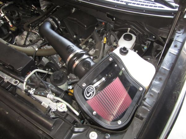 Cold Air Intake For 09-10 Ford F150 V8-5.4L Dry Dry Extendable White S&B