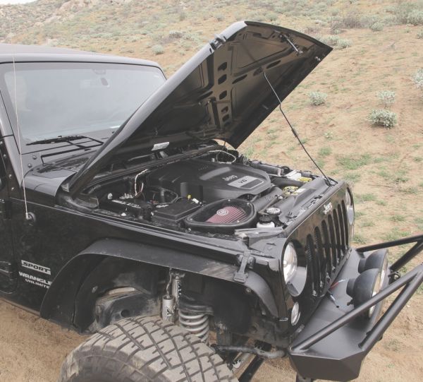 Cold Air Intake For 12-18 Jeep Wrangler JK V6-3.6L Dry Dry Extendable White S&B