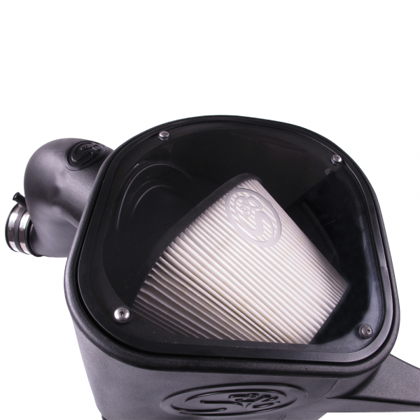 Cold Air Intake For 13-18 Dodge Ram 2500 3500 L6-6.7L Cummins Dry Extendable White S&B