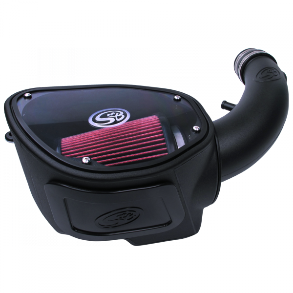 Cold Air Intake For 07-11 Jeep Wrangler JK V6-3.8L Oiled Cotton Cleanable Red S&B