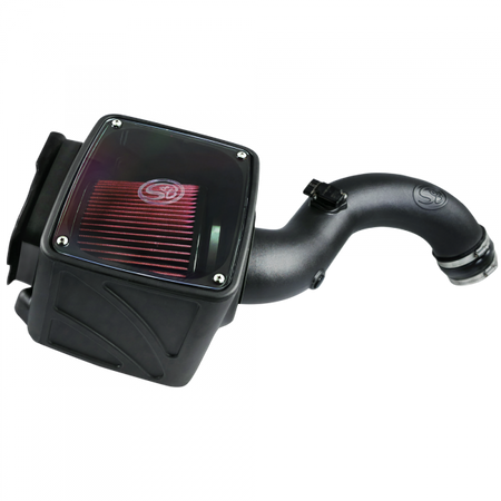 Cold Air Intake For 01-04 Chevrolet Silverado GMC Sierra V8-6.6L LB7 Duramax Cotton Cleanable Red S&B