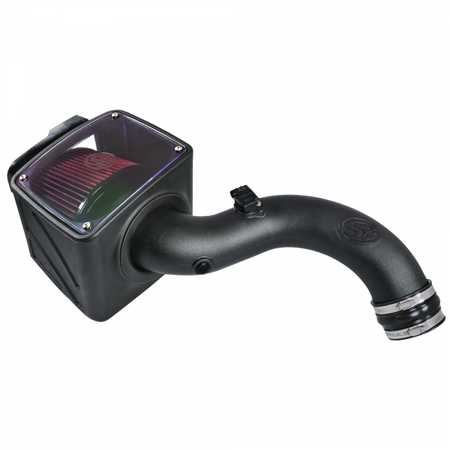 Cold Air Intake For 01-04 Chevrolet Silverado GMC Sierra V8-6.6L LB7 Duramax Cotton Cleanable Red S&B