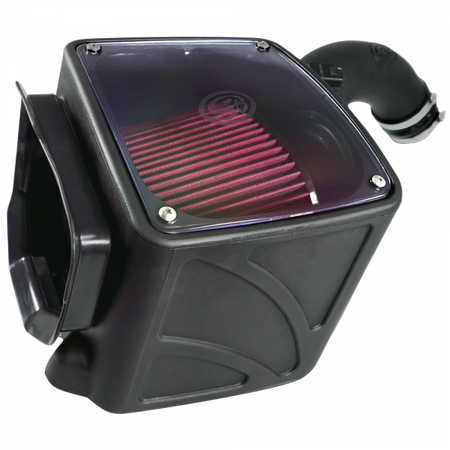 Cold Air Intake For 01-04 Chevrolet Silverado GMC Sierra V8-6.6L LB7 Duramax Cotton Cleanable Red S&B