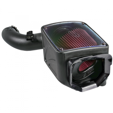 Cold Air Intake For 01-04 Chevrolet Silverado GMC Sierra V8-6.6L LB7 Duramax Cotton Cleanable Red S&B