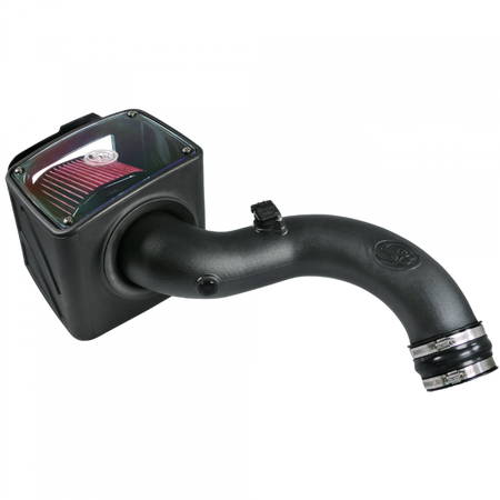 Cold Air Intake For 01-04 Chevrolet Silverado GMC Sierra V8-6.6L LB7 Duramax Cotton Cleanable Red S&B