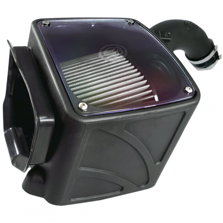 Cold Air Intake For 04-05 Chevrolet Silverado GMC Sierra V8-6.6L LLY Duramax Dry Extendable White S&B