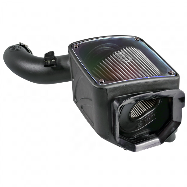 Cold Air Intake For 04-05 Chevrolet Silverado GMC Sierra V8-6.6L LLY Duramax Dry Extendable White S&B