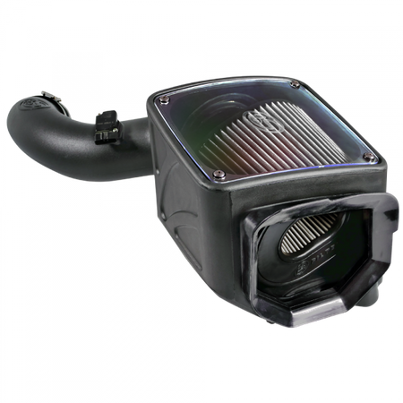 Cold Air Intake For 04-05 Chevrolet Silverado GMC Sierra V8-6.6L LLY Duramax Dry Extendable White S&B