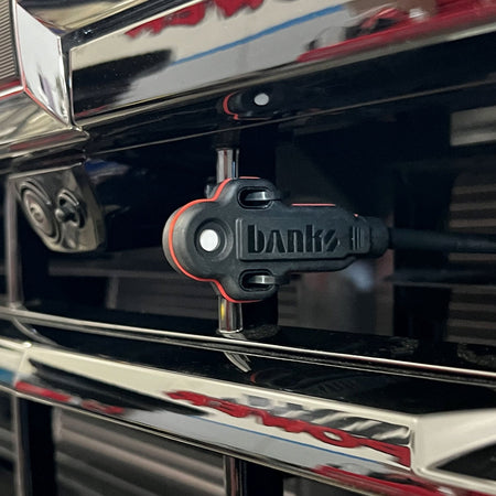 Banks AirMouse mounted in the grille of a 2025 Chevy 2500HD