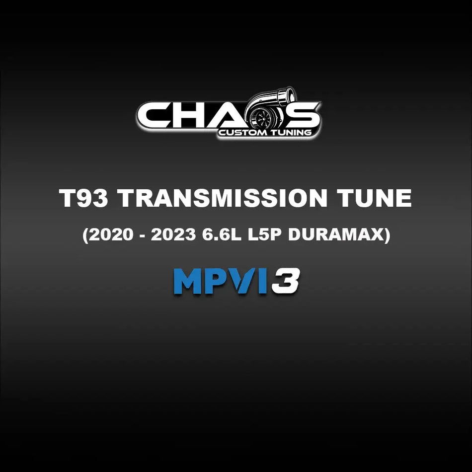 Chaos Custom Tuning MPVI3 Transmission Tune File (2020+ Duramax L5P 6.6L) TCM Tune File Chaos Custom Tuning 
