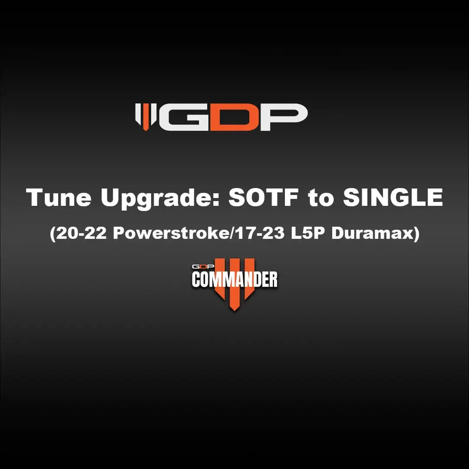 GDP Commander CHANGE from "SOTF tune" to "Single tune" (20-22 Ford 6.7L Powerstroke / 17-23 L5P Duramax) Tune Files GDP 