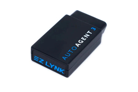 EZ Lynk Auto Agent 3 tuner - black OBDII plug-in device with blue EZ Lynk branding, three-quarter product view
