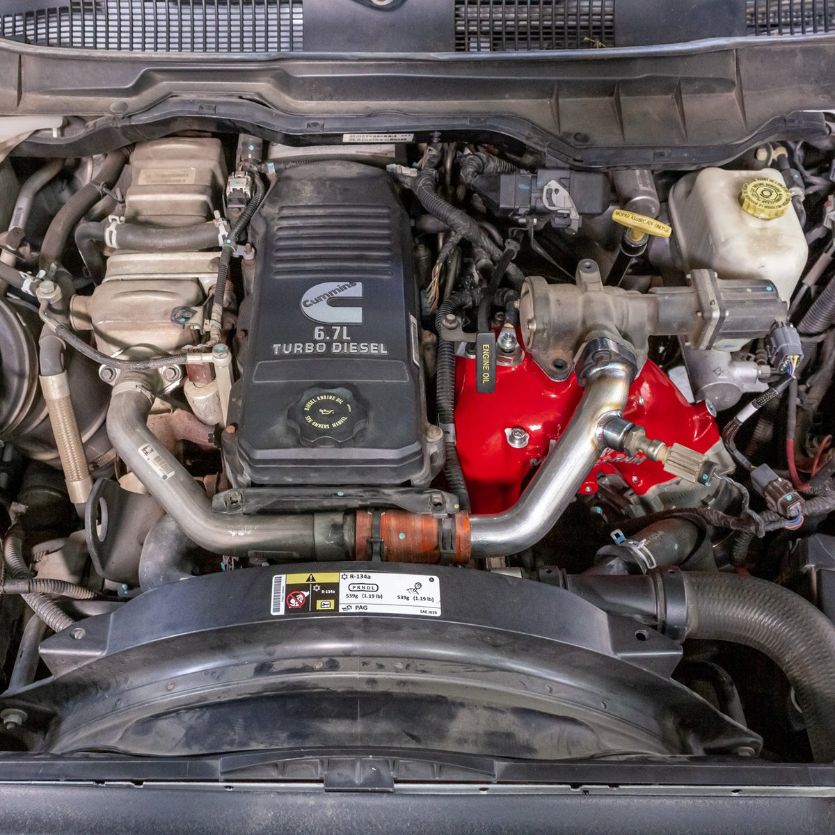 Monster-Ram Intake System installed on a Chassis-Cab Ram Cummins