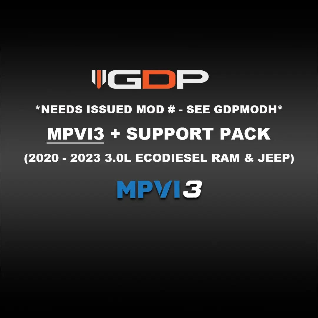 MPVI3 w/GDP Support Pack & 6 Credits * (20-23 3.0L EcoDiesel) Tuning Bundle GDP 