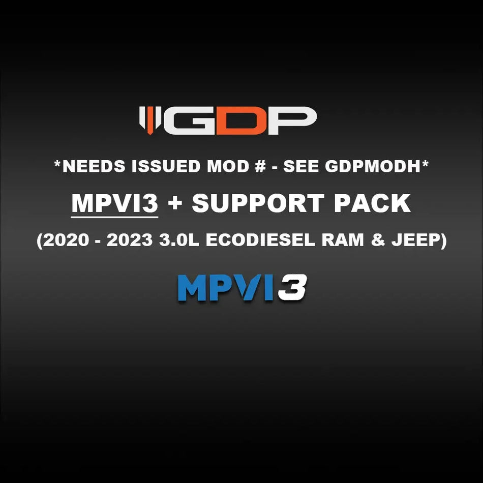 MPVI3 w/GDP Support Pack & 6 Credits * (20-23 3.0L EcoDiesel) Tuning Bundle GDP 