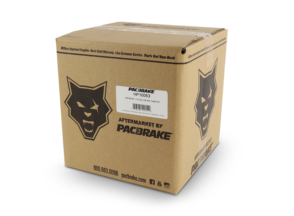 HP10053 1/2 Gallon Carbon Steel Premium Air Tank W/Air Tank Airline Pacbrake