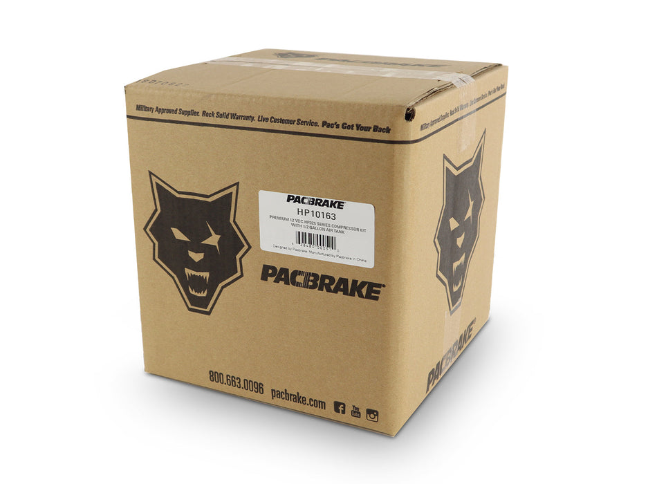 HP10163 Onboard Air With 1/2 Gallon Air Tank W/Air Compressor Air Tank Fittings Pacbrake