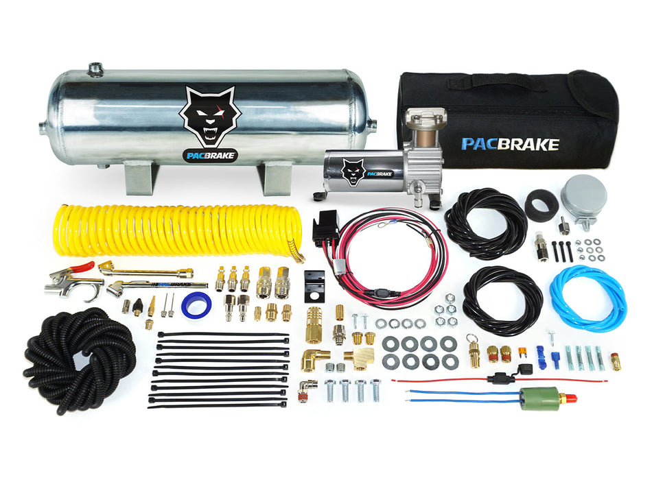 HP10164-AL Onboard Air Kit With 2 1/2 Gallon Aluminum Air Tank W/Air Compressor HP10164-AL Pacbrake