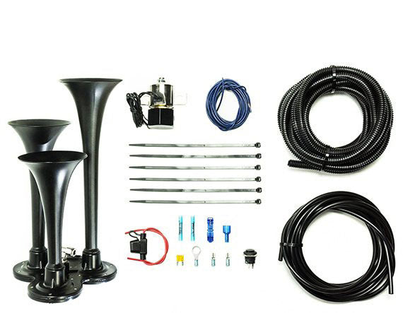 HP10235 Basic Trio Air Horn For Onboard Air Cast Zinc Alloy/Stainless Steel Chrome Pacbrake