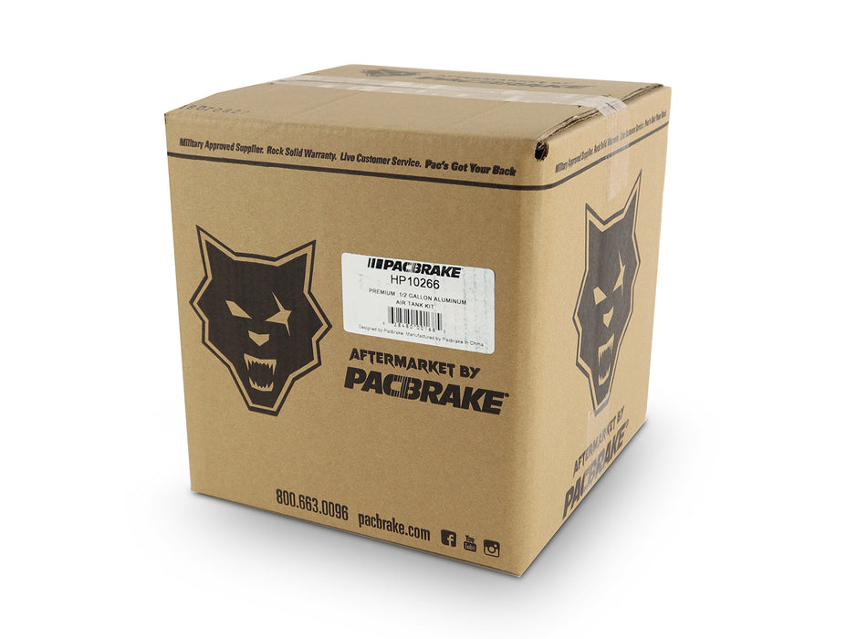 HP10266 1/2 Gallon Aluminum Premium Air Tank Kit Pacbrake
