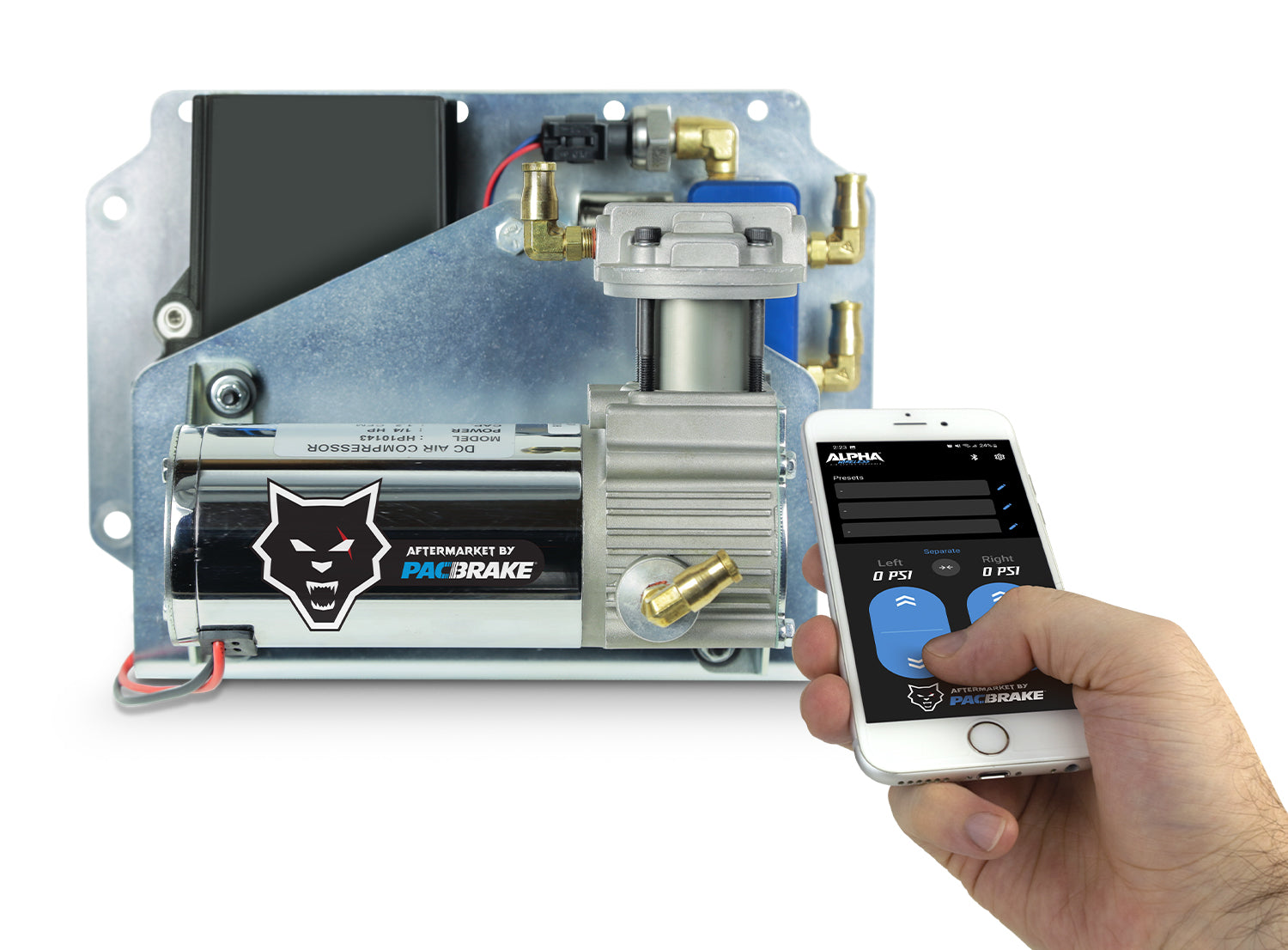 HP20327-QM DUAL CHANNEL (2ND GEN) WIRELESS AIR SPRING CONTROLS (QUICK MOUNT) Pacbrake