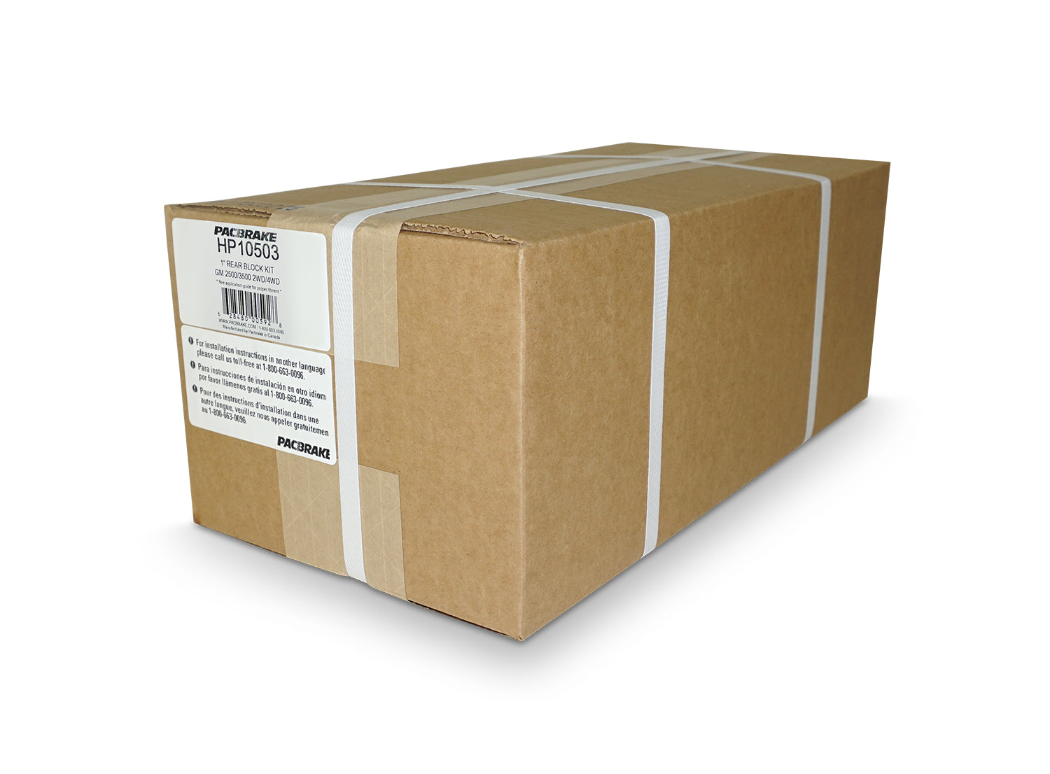 HP10503 1.0" Rear Block Kit For 2011-2025 GM 2500HD/3500HD (2WD/4WD) SRW 8-Lug W/ AUX Springs Pacbrake