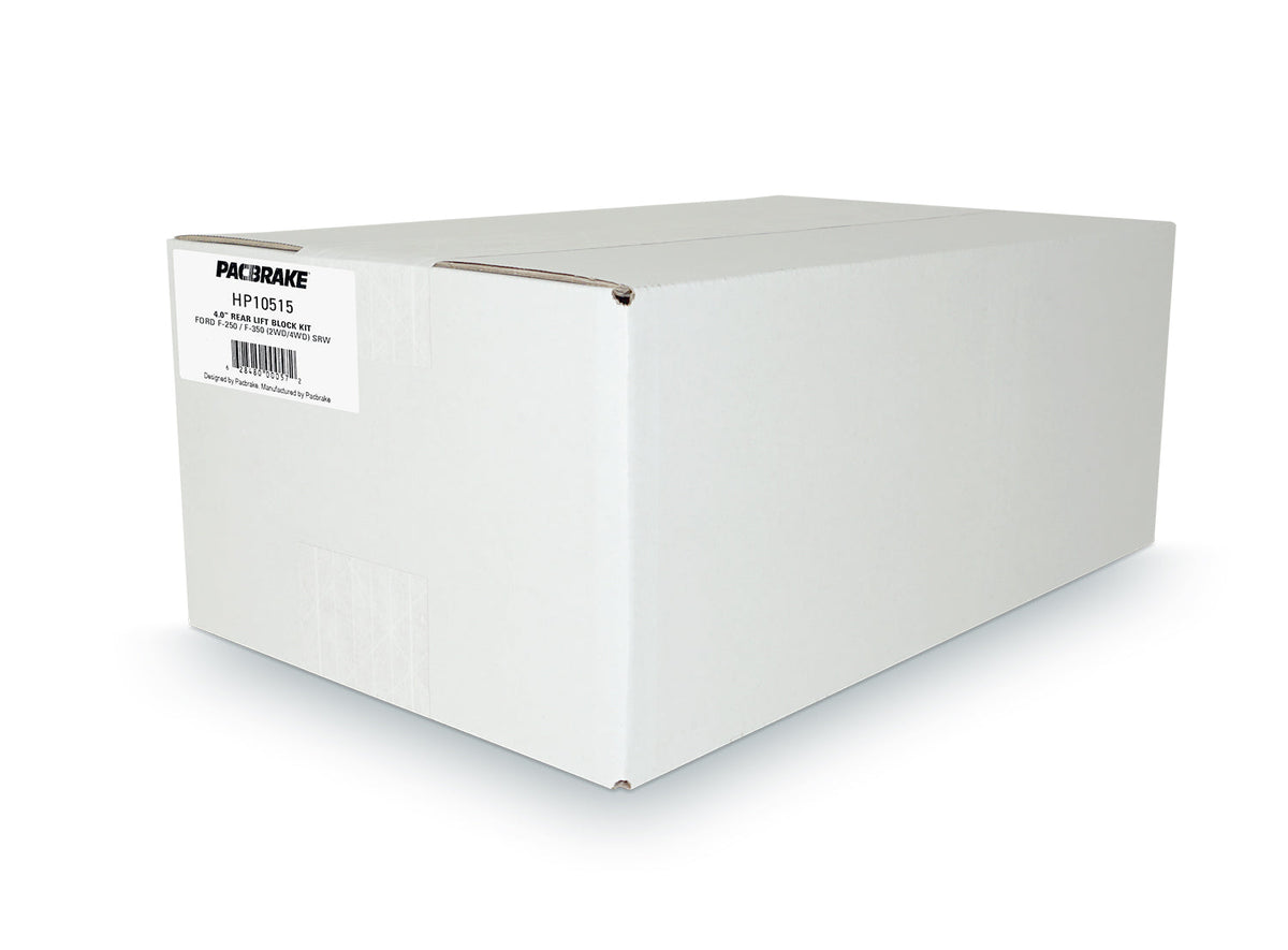HP10515 4.0" REAR BLOCK KIT FOR 2011-2025 FORD F-250/F-350 (2WD/4WD) SRW WITHOUT AUX SPRINGS Pacbrake