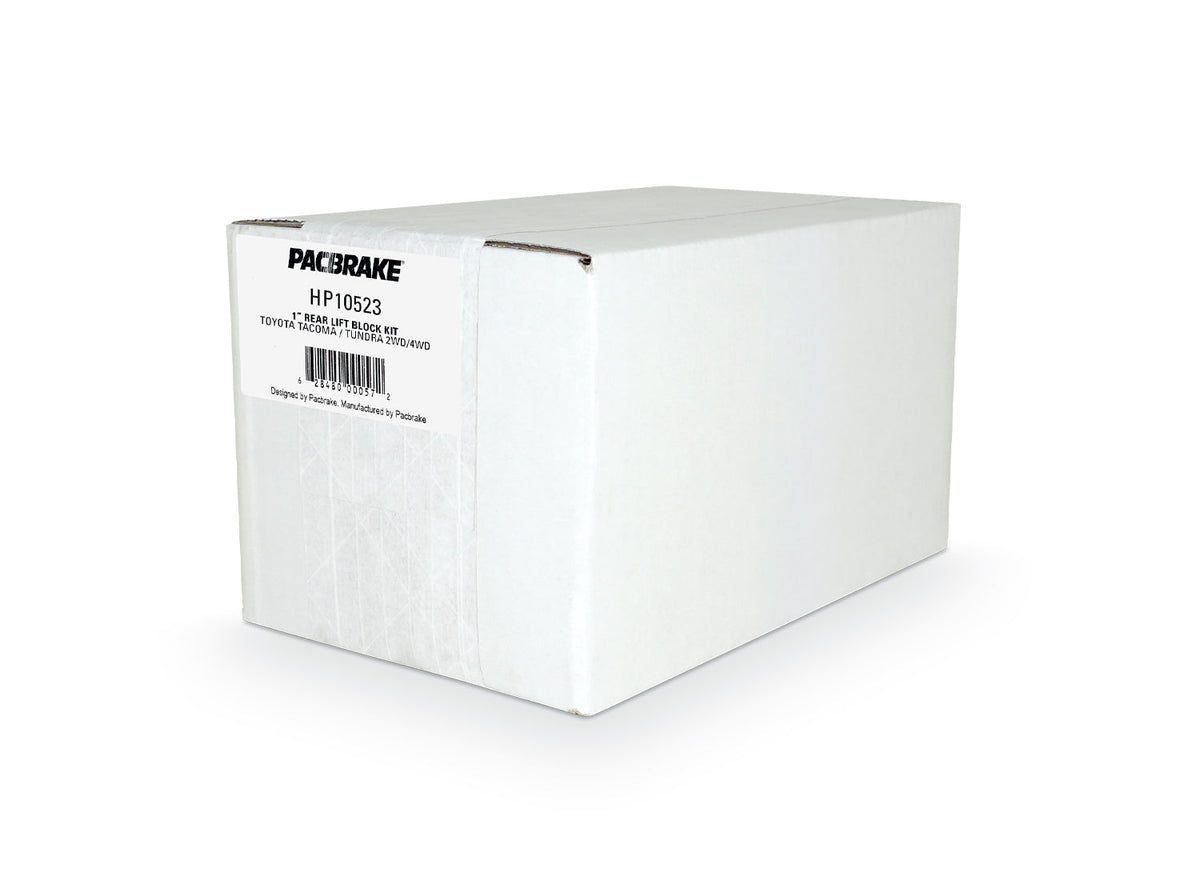 HP10523 1.0" REAR BLOCK KIT FOR 1999-2021 TOYOTA TUNDRA & 1995-2023 TOYOTA TACOMA (2WD/4WD) Pacbrake