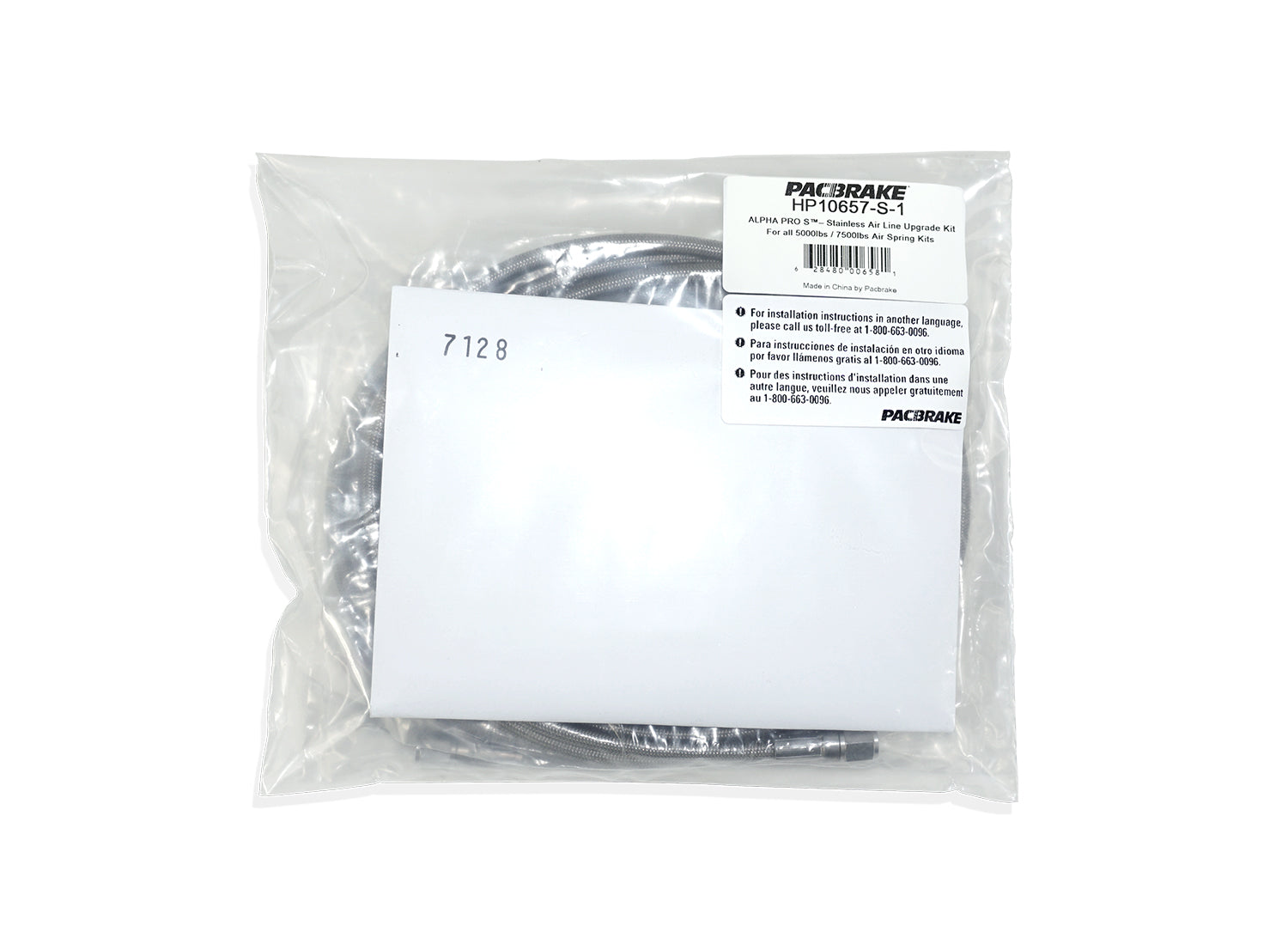 HP10657-S-1 ALPHA PRO S™ Stainless Air Line Upgrade Kit Pacbrake