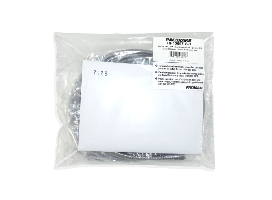 HP10657-S-1 ALPHA PRO S™ Stainless Air Line Upgrade Kit Pacbrake