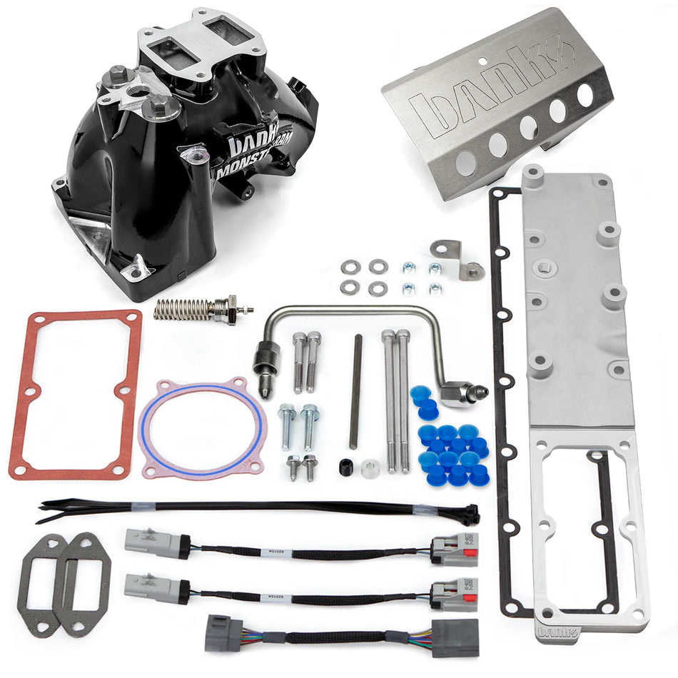 Monster-Ram® Intake and Killer Grid Heater Upgrade for 13-18 Dodge Ram 2500/3500 6.7L Cummins Black Powdercoat