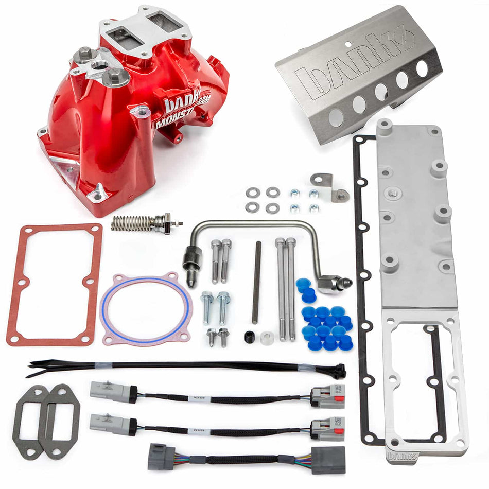 Monster-Ram® Intake and Killer Grid Heater Upgrade for 13-18 Dodge Ram 2500/3500 6.7L Cummins Red Powdercoat