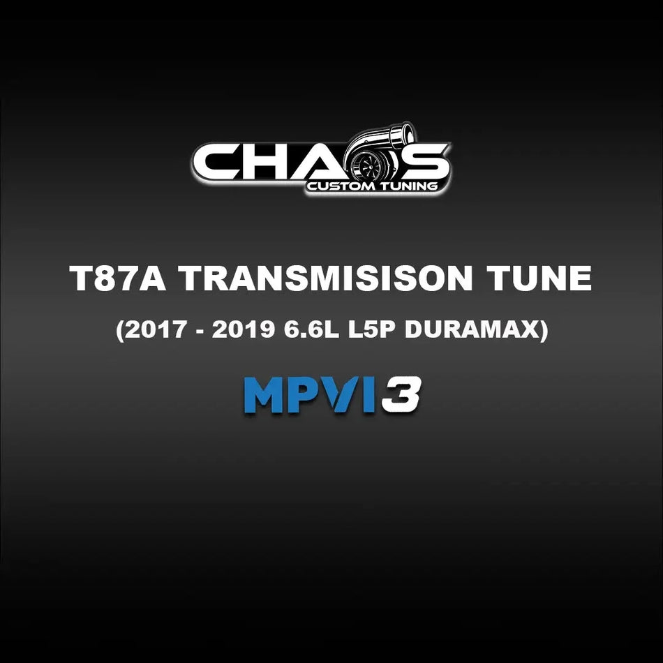 Chaos Custom Tuning MPVI3 Transmission Tune File (2017-2019 Duramax L5P 6.6L) TCM Tune File Chaos Custom Tuning 
