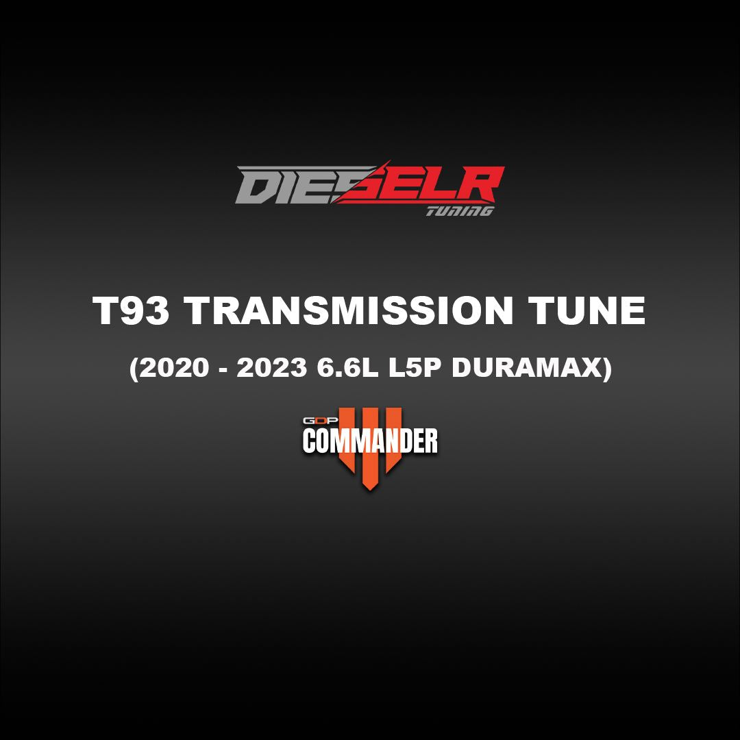 DIESELR Commander T93 Transmission Tune File (2020+ Duramax L5P 6.6L) TCM Tune File DIESELR Tuning 