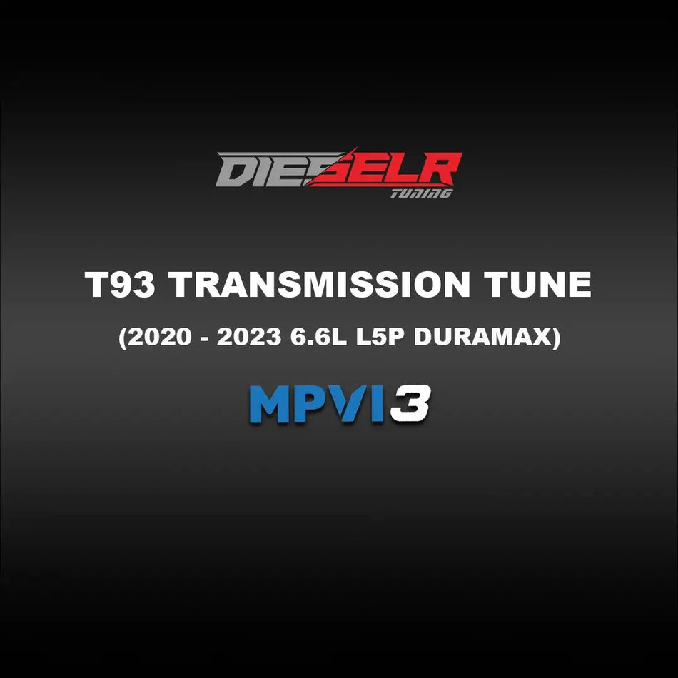 DIESELR MPVI3 Transmission Tune File (2020+ Duramax L5P 6.6L) TCM Tune File DIESELR Tuning 