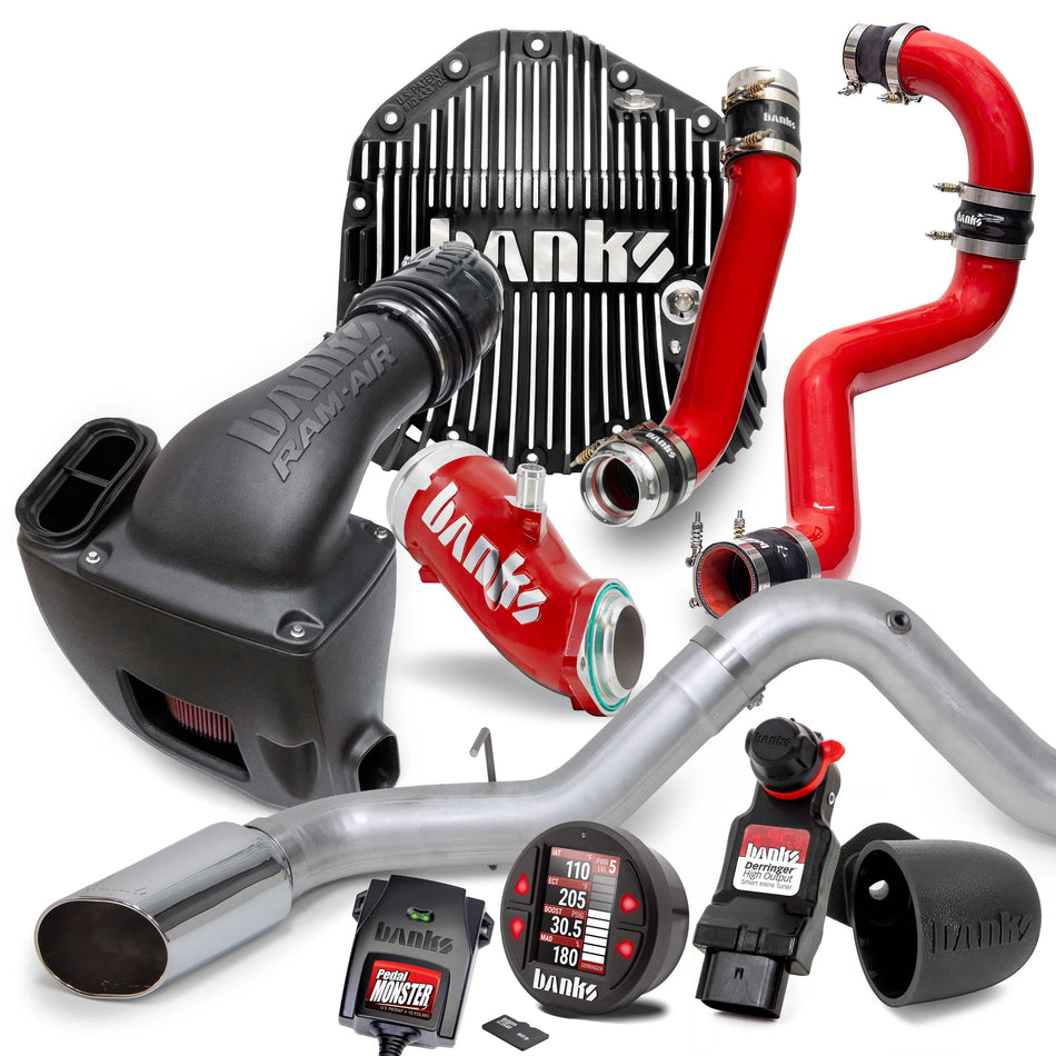 PowerPack Bundle Complete Power System W/AutoMind Programmer Black Tailpipe 10 Chevy 5.3L ECSB FFV Flex-Fuel Vehicle Banks Power