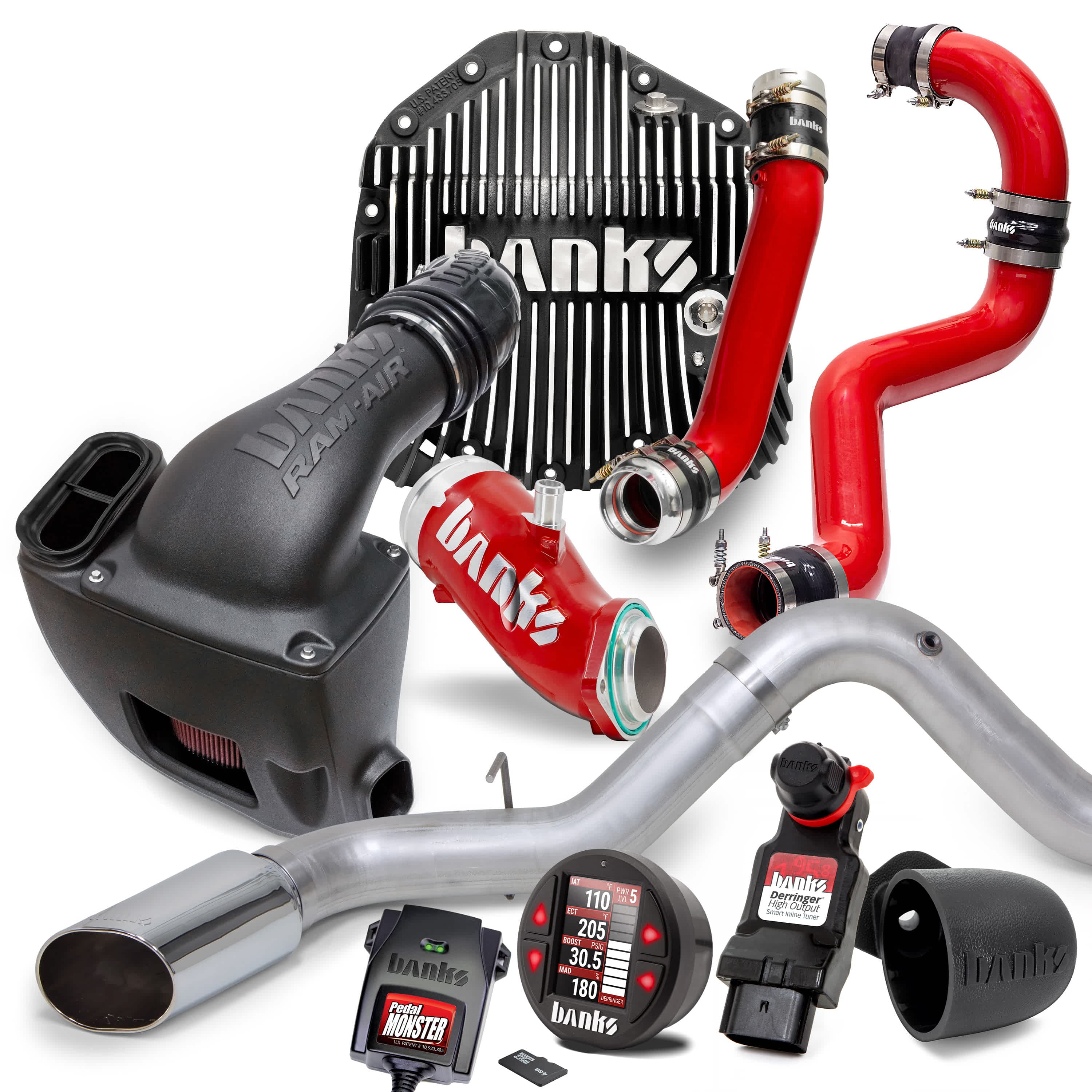 PowerPack Bundle Complete Power System W/AutoMind Programmer Black Tailpipe 10 Chevy 5.3L CCSB FFV Flex-Fuel Vehicle Banks Power